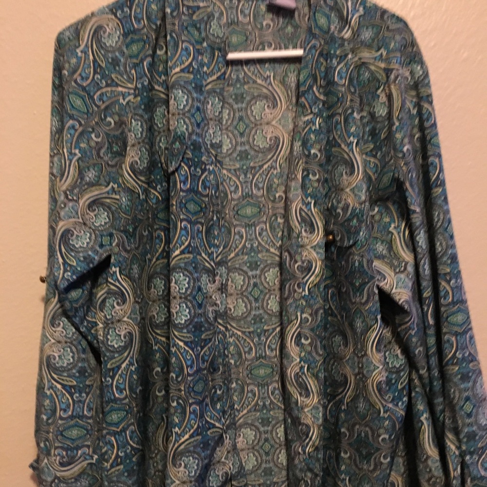 Paisley patterned button up